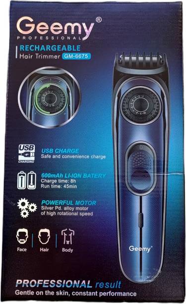 Geemy GM-6675 Trimmer 45 min  Runtime 10 Length Settings