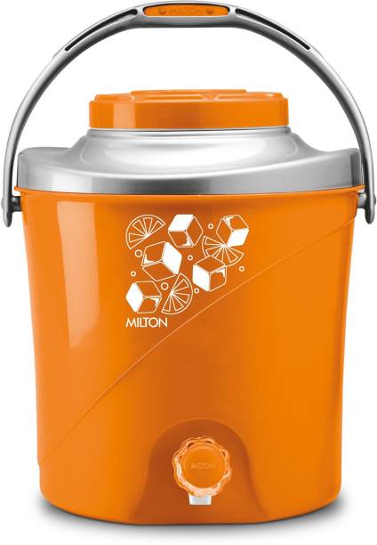 MILTON New Kool Stallion 27 Insulated Plastic Water Jug, 1 Piece, 21.7 Litres, Orange Bottled Water Dispenser