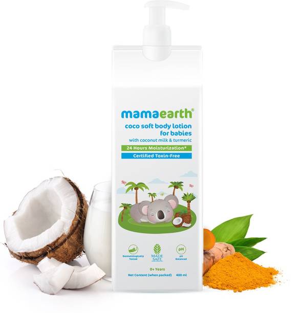 Mamaearth Coco Soft Body Lotion with Coconut Milk & Turmeric, for babies, 400 ml