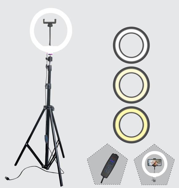 Paradox 10"Ring LED Light ,3 Brightness Mode Feature Flash With 7ft Tripod Stand P49 Ring Flash