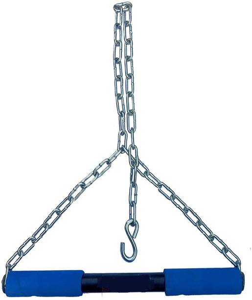 HHS SPORTS Hanging Rod Pull Up Bar with Long Heavy Chain Height Increaser and Pull up Chin-up Bar