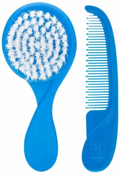 MeeMee Soft Bristled Comb & Brush Set (Blue)