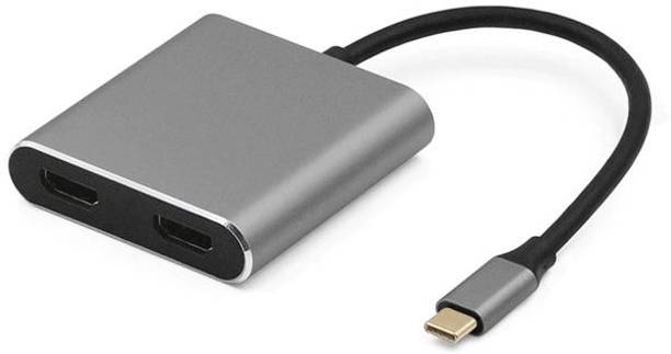 Etzin 2 in 1 Type C to Duall HDMI Adapter(EPL-310TC-001) Media Streaming Device