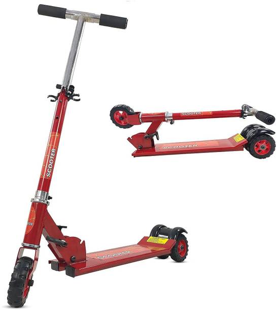 Zyamalox Sturdy red 3-Wheel Kick Scooter for Kids with Adjustable Height