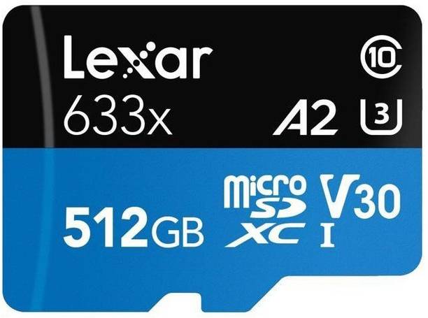 Lexar 633x 512 MicroSDXC Class 10 100 MB/s  Memory Card