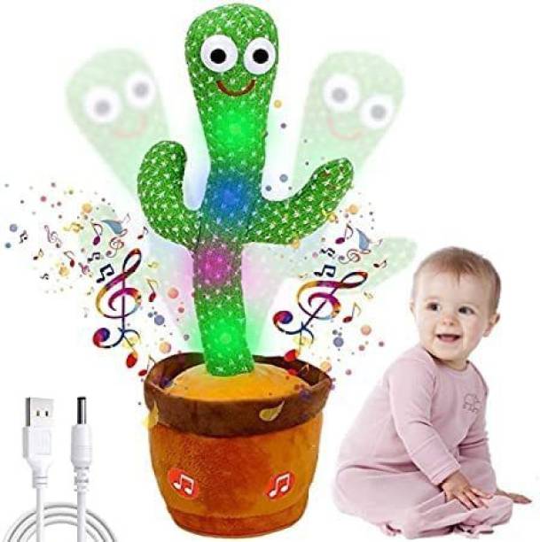 VikriDa Dancing Cactus Talking Toy, Cactus Plush Toy, Wriggle Singing Recording Repeats What You Say Funny Education Toys for Babies Children Playing