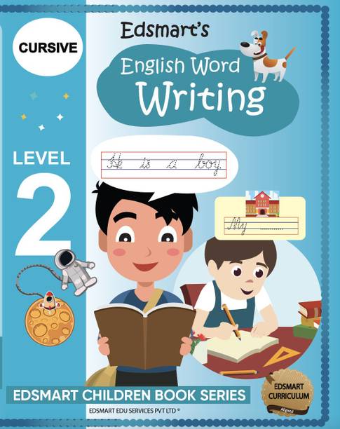 Edsmart Cursive Writing Book Level 2, Copy Writing Book Includes Three Letter Cursive Word Writing And Sentence Hand Writing Practice Books| Handwriting Improvement Books | 4 Line Tracing Kids Cursive Writing Practice Book And Worksheets For LKG Kids CBSE, Handwriting Book For Kids 5 To 7 Years