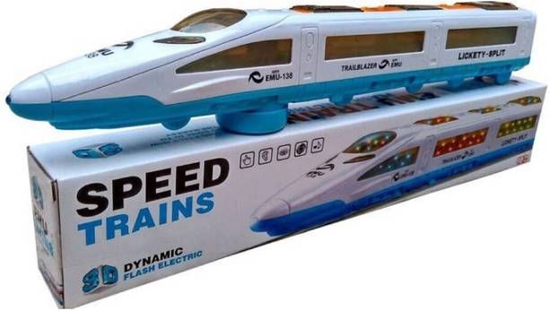 Eazytobuy Emu train with Free Batteries High Speed Train with Light n Music kidmania