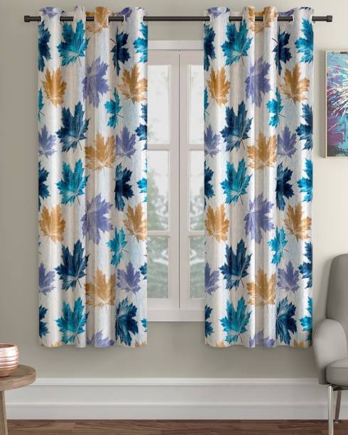 Home Sizzler 153 cm (5 ft) Polyester Semi Transparent Window Curtain (Pack Of 2)