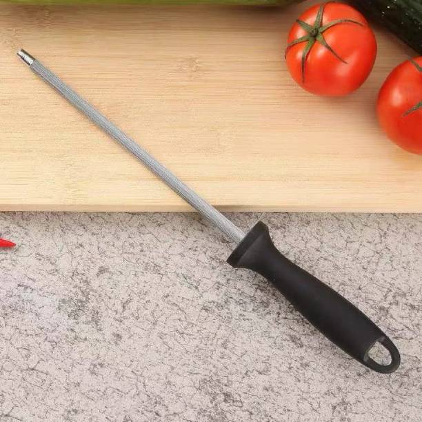 HEXONIQ Professional Knife Sharpener Steel 10 Inch Ceramic Knife Sharpening Honing Rod Knife Sharpening Steel