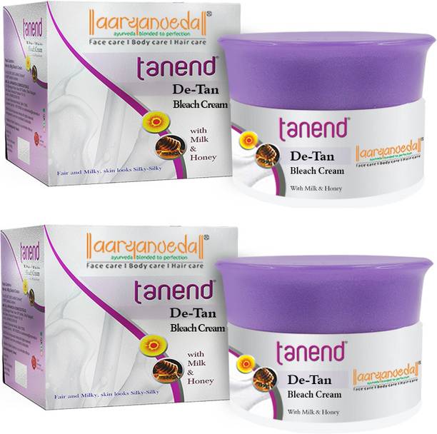 Aaryanveda Tanend Bleach Cream For Tan Removal; All Skin Type - 80gm