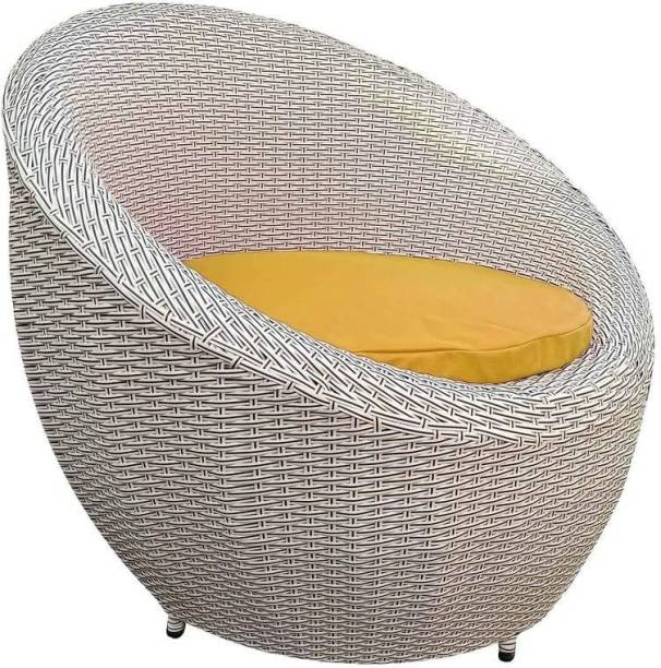 Trade Carft Apple Chair Set White And Yellow Cane Outdoor Chair