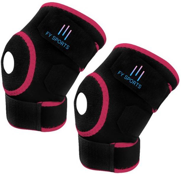 FY Sports Hinged Knee Support Braces for Men/Women NonSlip Silicone Gel for Running Sports Knee Support