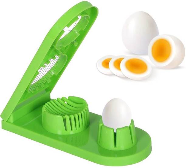 Maa impex Plastic 2 in 1 Boiled Egg Cuts into Slices and Segments Boiled Egg Slicer Electric Meat Cutter