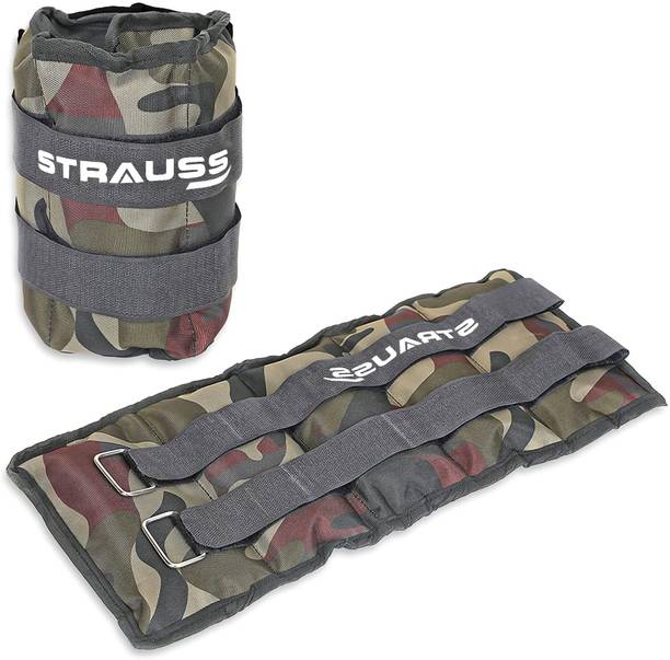 Strauss (1 Kg x 2) Ankle Weight | Wrist & Leg Weights Cuff, 1Kg Each, Pair Multicolor Ankle & Wrist Weight