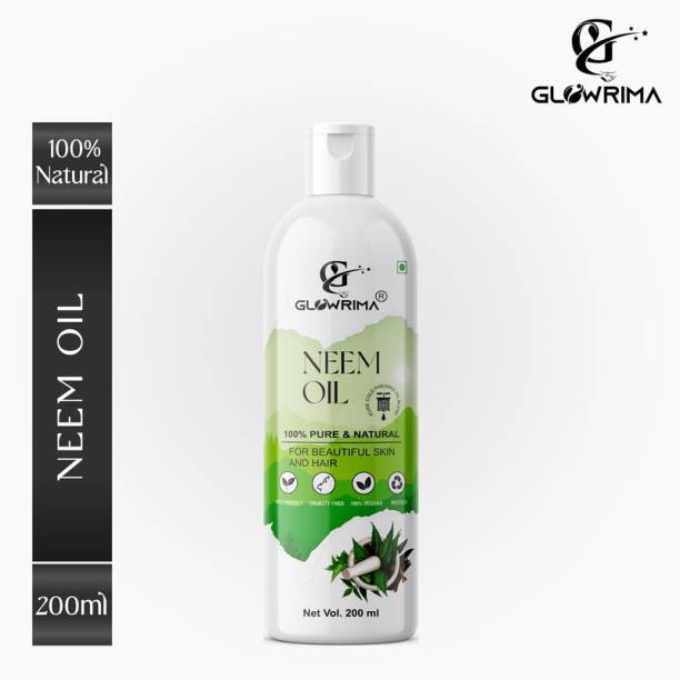 Glowrima 100% Pure &amp; Natural Refined Neem Oil 200ML (Pack Of 1) Hair Oil