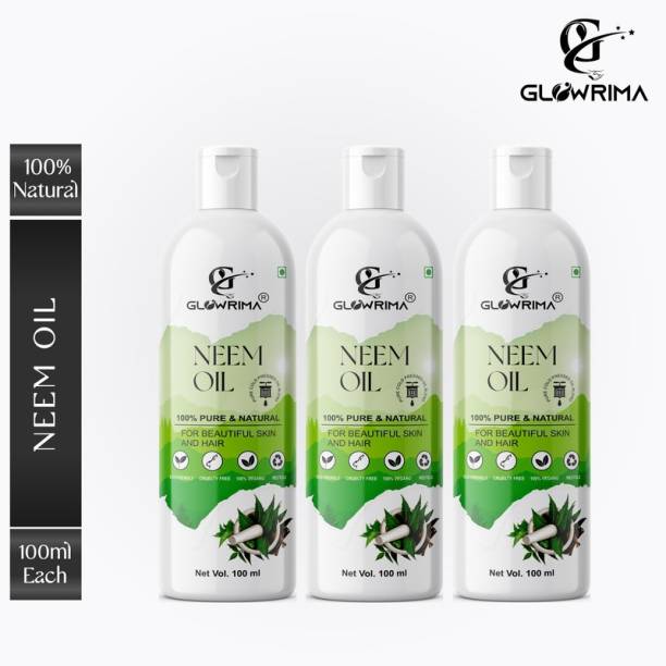 Glowrima 100% Pure &amp; Natural Refined Neem Oil 100ML (Pack Of 3) Hair Oil