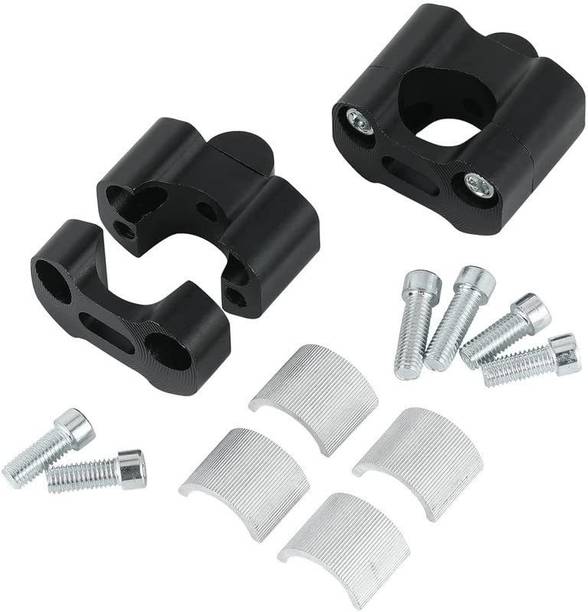 Hybrid Motors Alloy Black Universal Handlebar Riser/Raiser Handle Clamps Riser For All Bikes Handlebar Riser Kit