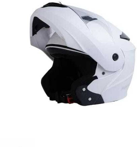 Racing-1 ISI Certified Flip-Up Helmet for Men and Women with Anti Uv Pc Visor Motorbike Helmet