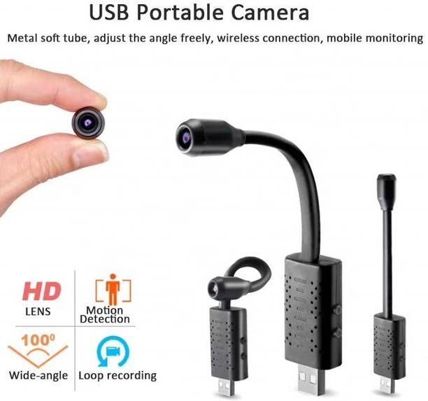 OJXTZF WiFi USB Camera Mini HD 1080p Flexi Neck Camera Wide Angle Live View Mobile App Spy Camera