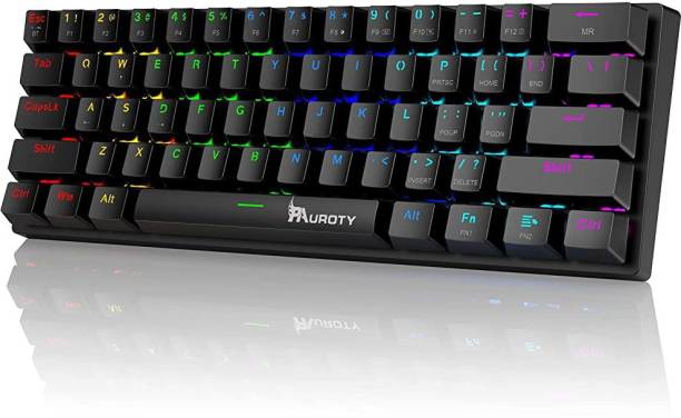 Verilux 61 Keys 60% Gaming Keyboard - Dual Module 2.4G Wired USB Standard Desktop Keyboard Compatible with Desktop, Laptop, Mac