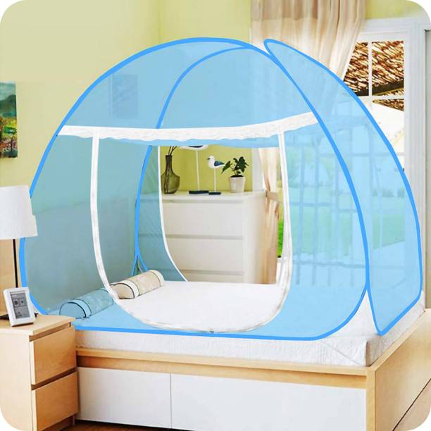 VIV-ATIQ Polyester Adults Washable , Colorful Machhardani, Washable, Foldable Tent Type Net with Free Saviours Mosquito Net