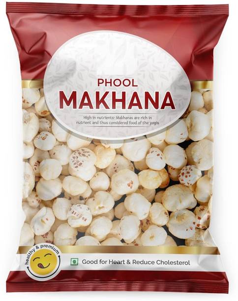 Greenfinity Regular Lotus Seeds Pop/Gorgon Nut Puffed Kernel (Makhana) | Grade - Big Size Fox Nut