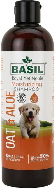 BASIL BASIL Pet Oats & Aloe Moisturizing Anti-Bacterial, Anti-Dandruff Anti-itching Artificial Fragrance Dog Shampoo