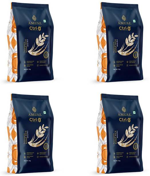 A.M.U.S.E. Ctrl 4 kg rice combo pack Sona Masoori Rice (Medium Grain, Raw)