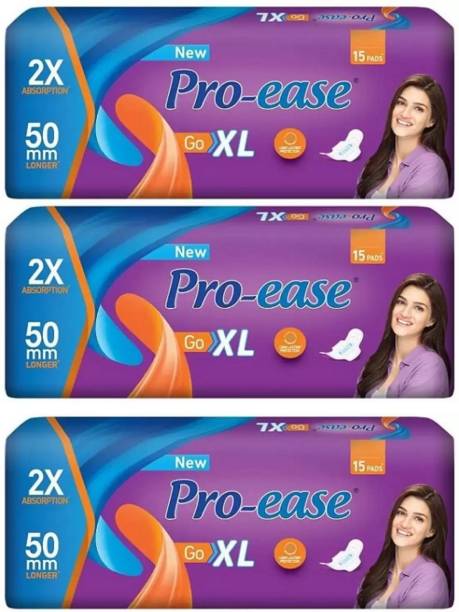 Pro-ease Go XL ( 15+15+15 Pads ) Sanitary Pad