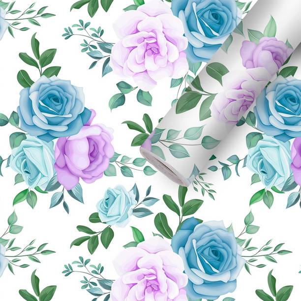 BDM 200 cm Wallpaper Rolls For Home Decoration Wall Sticker for Decor Flower (40x200CM) Self Adhesive Sticker