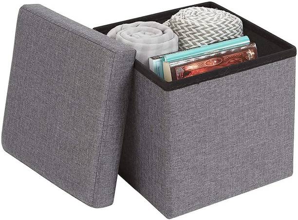 EBOFAB Foldable Cube Ottoman with Storage for Children, Foot Rest, Cloth Foot Stools Stool