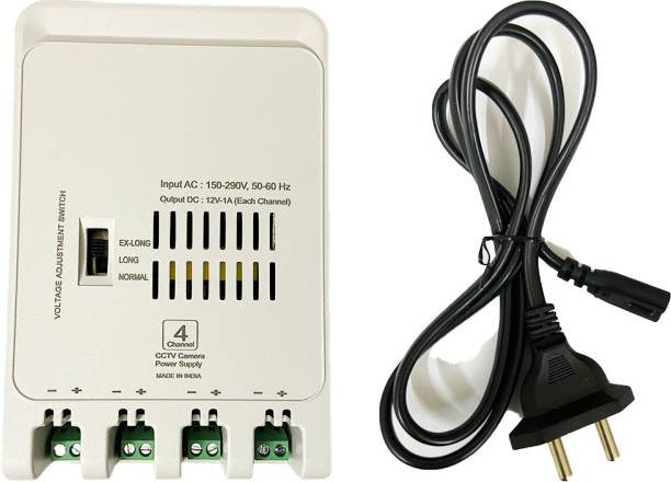 D25 4 Channel CCTV Camera Power Supply/SMPS for CCTV Security Bullet &amp; Dome Camera Worldwide Adaptor