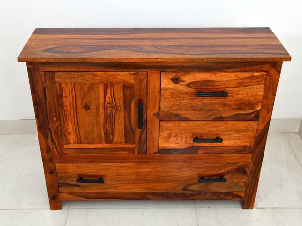 marutiwood Cabinet With Drawers Solid Wood Free Standing Chest of Drawers