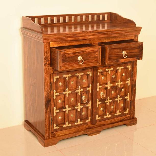Craftvelly Premium Quality Sheesham Solid Wood Sideboard & Cabinet With Drawers Solid Wood Free Standing Chest of Drawers