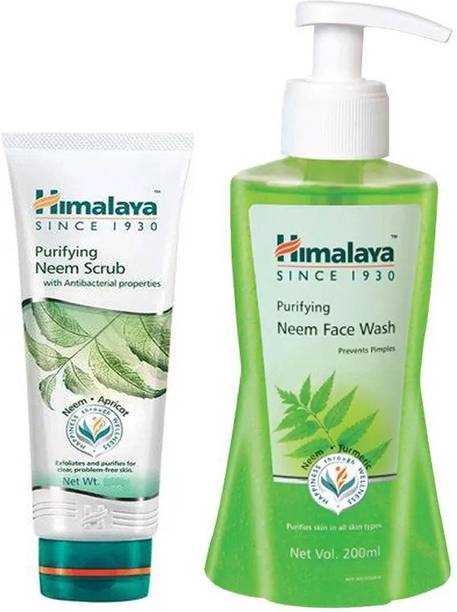 HIMALAYA Purifying Neem Face Wash (200ml) + Neem Scrub (50g)