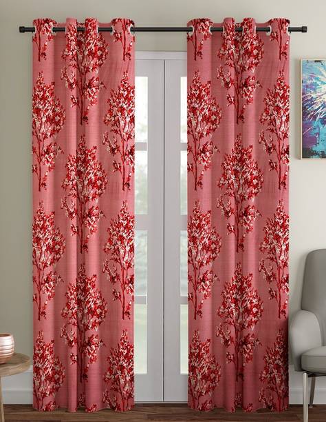 Fashion String 213 cm (7 ft) Polyester Semi Transparent Door Curtain (Pack Of 2)
