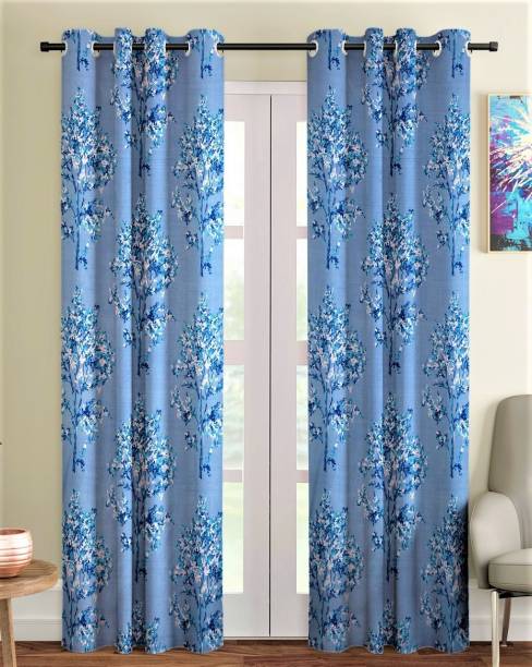 Fashion String 213 cm (7 ft) Polyester Semi Transparent Door Curtain (Pack Of 2)