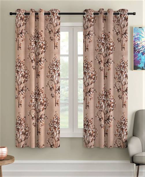 Fashion String 153 cm (5 ft) Polyester Semi Transparent Window Curtain (Pack Of 2)