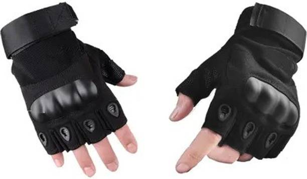 निरबान Pro Riding Synthetic Lather Motorcycle Half Finger Gloves Bike Riding Gloves राइडिंग के दस्ताने
