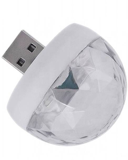 MOBIZAC Upgraded Quality Multicolor Disco Light with Auto Color Change Disco Light USB Night Light Disco Lamp for Home Bedroom Hall Party Cars and SUVs Led Light