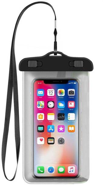 WRADER Pouch for Rain Mobile Touch Sensitive Waterproof Mobile Pouch with Strap, Size upto 6.5 Inches Mobiles
