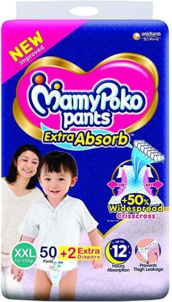 MamyPoko Pants Extra Absorb Size XXL 50+2 Pieces baby Diapers - XXL