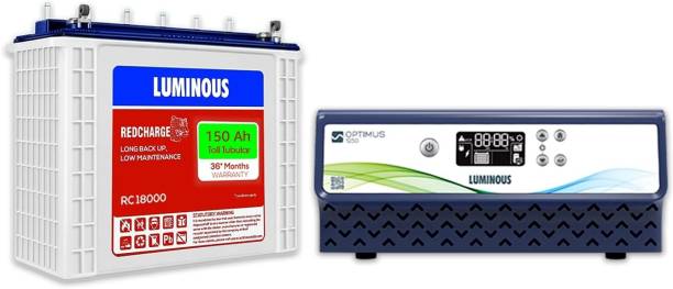 LUMINOUS Optimus 1250 Inverter_RC 18000 Tubular Inverter Battery