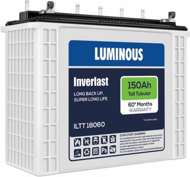 LUMINOUS Inverlast ILTT 18060 150Ah Tubular Inverter Battery