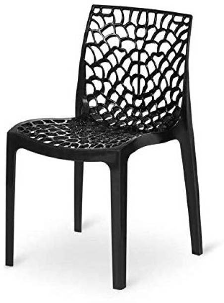SOMRAJ Designer Web Plastic Living Room Outdoor Chair Plastic Outdoor Chair