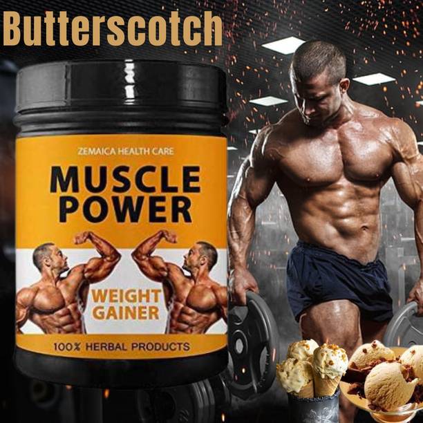 hindustan herbal Muscle Power, Weight Gainer Supplements, Flavor Butterscotch, Pack of 1 Whey Protein