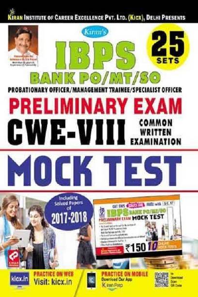 Kiran’s Ibps Bank Po/mt/so Preliminary Cwe Viii Mock Test English