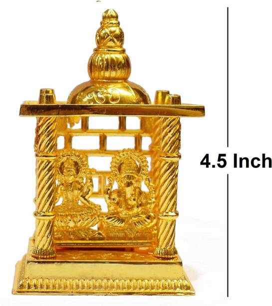 Satvik Lakshmi Ganesha Mandir (4.5 Inch) Decorative Showpiece  -  11.43 cm
