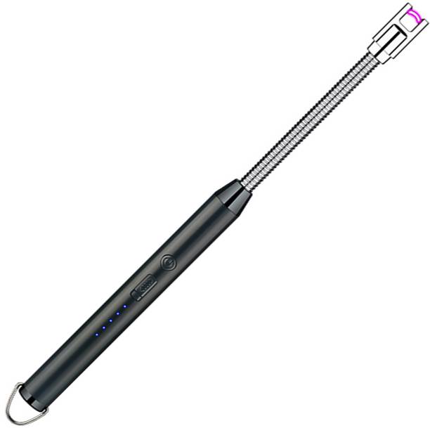 WRADER Long Neck 360 Degree Flexible Electric Lighter for Gas Flameless Lighter for Candle Gas Stove BBQ with Hanging Buckle Cigarette Lighter